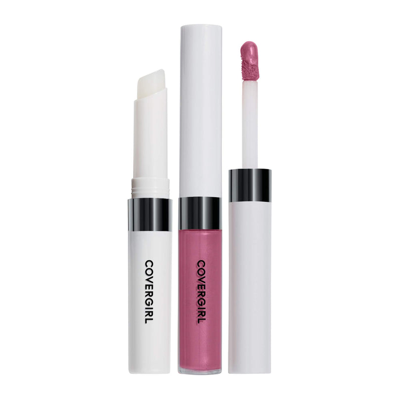 COVERGIRL Outlast All-Day Lip Color Liquid Lipstick And Moisturizing Topcoat, Longwear, Wild Berry, Shiny Lip Gloss, Stays On All Day, Moisturizing Formula, Cruelty Free, Easy Two-Step Process