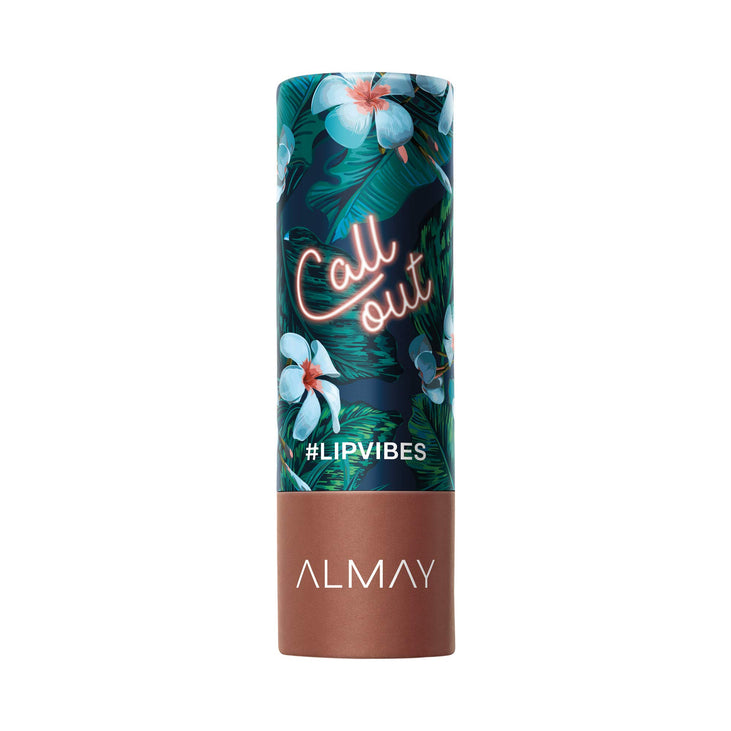 Almay Lip Vibes, Hypoallergenic, Cruelty Free, Oil Free, Fragrance Free, Ophthalmologist Tested Lipstick, with Shea Butter and Vitamins E and C, Call Out