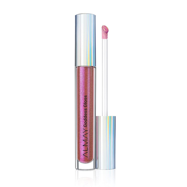 Almay Lip Gloss by Almay, Non-Sticky Lip Makeup, Holographic Glitter Finish, Hypoallergenic, 700 Flame, 0.054