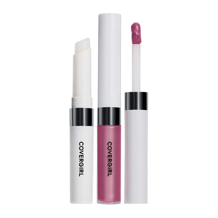 COVERGIRL Outlast All-Day Lip Color Liquid Lipstick And Moisturizing Topcoat, Longwear, Luminous Lilac, Shiny Lip Gloss, Stays On All Day, Moisturizing Formula, Cruelty Free, Easy Two-Step Process