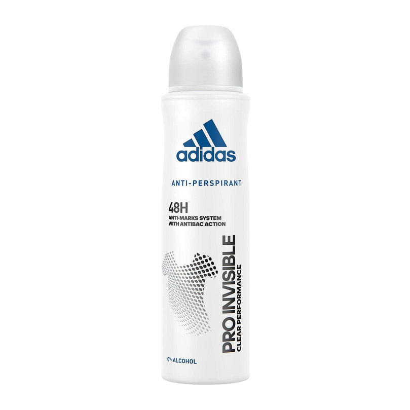 Adidas Deodorant AntiPerspirant Pro Invisible Clear Performance 0% Alcohol 5 Oz.