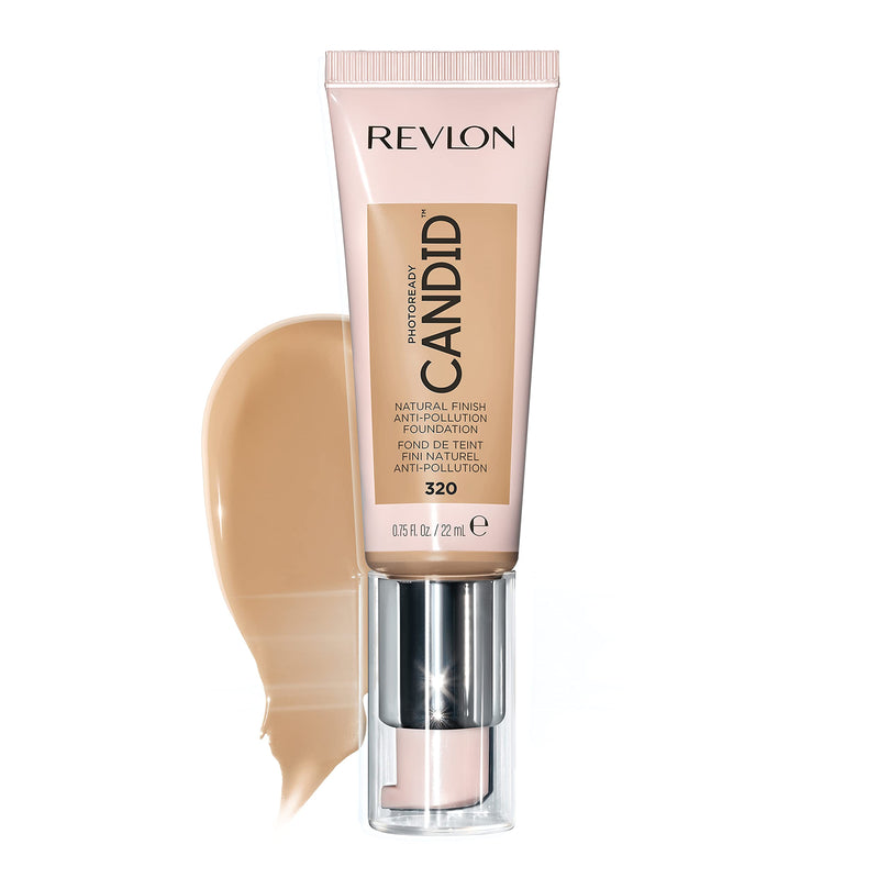 Revlon PhotoReady Candid Natural Finish Anti-Pollution Foundation, 320 Tawny, 0.75 fl oz.