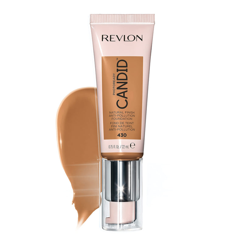 Revlon PhotoReady Candid Natural Finish Anti-Pollution Foundation, 430 Honey Beige, 0.75 fl oz.