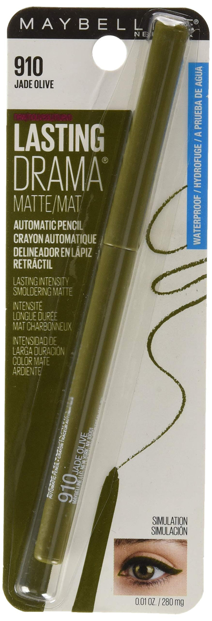 Maybelline Lasting Drama Matte Eyeliner Makeup, Jade Olive