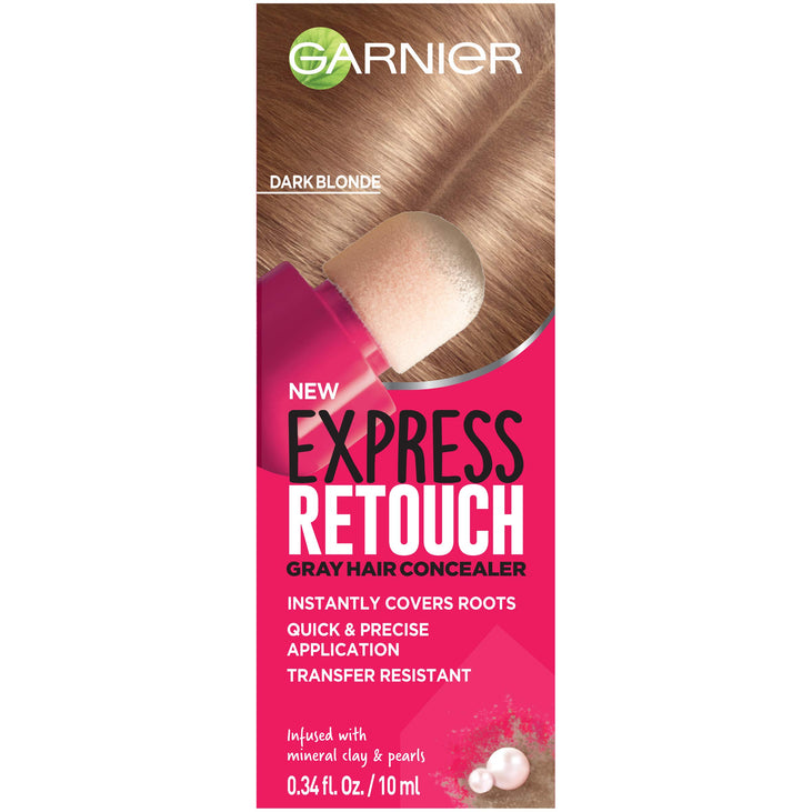 Garnier Express Retouch Gray Hair Concealer, Instant Gray Coverage, Dark Blonde, 0.338 fl. oz.