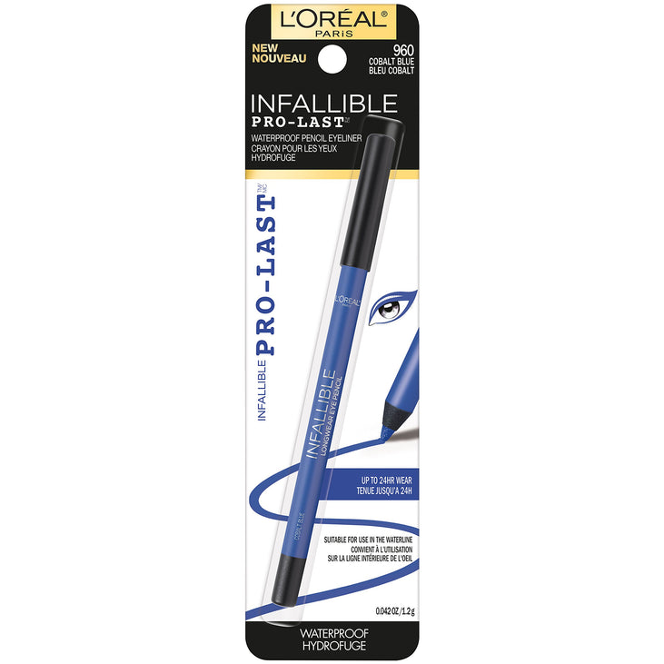 L'Oreal Paris Infallible Pro-Last Waterproof Pencil Eyeliner, Cobalt Blue