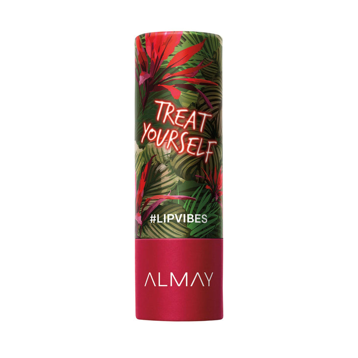 Almay Lip Vibes, Hypoallergenic, Cruelty Free, Oil Free, Fragrance Free, Ophthalmologist Tested Lipstick, with Shea Butter and Vitamins E and C, Treat Yourself