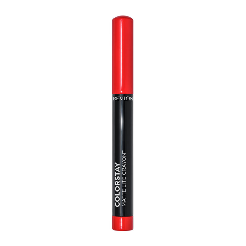 Revlon ColorStay Matte Lite Crayon Lipstick with Built-in Sharpener, Smudgeproof, Water-Resistant Non-Drying Lipcolor, 009 Ruffled Feathers, 0.049 oz