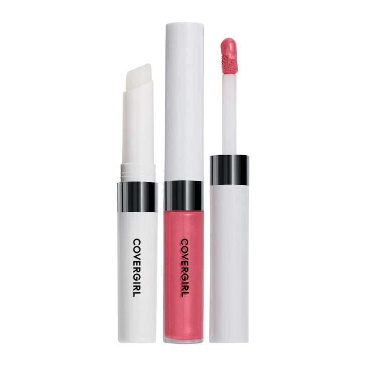 COVERGIRL Outlast All-Day Lip Color Liquid Lipstick And Moisturizing Topcoat, Longwear, My Papaya, Shiny Lip Gloss, Stays On All Day, Moisturizing Formula, Cruelty Free, Easy Two-Step Process